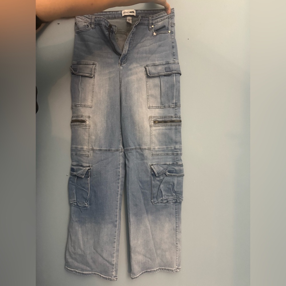 Fashion Nova Women’s Denim Cargo Jeans